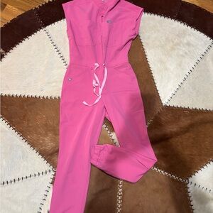 Figs XXS-P F*ing pink Rafaela cargo jumpsuit